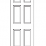 6 Raised Panels Door